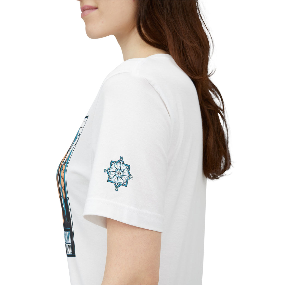 NONCOMPLIANT HUMANKAPITAL - Front Design - 42 BLUE - Anime Cyberpunk - Unisex Jersey Short Sleeve Graphic T‑Shirt